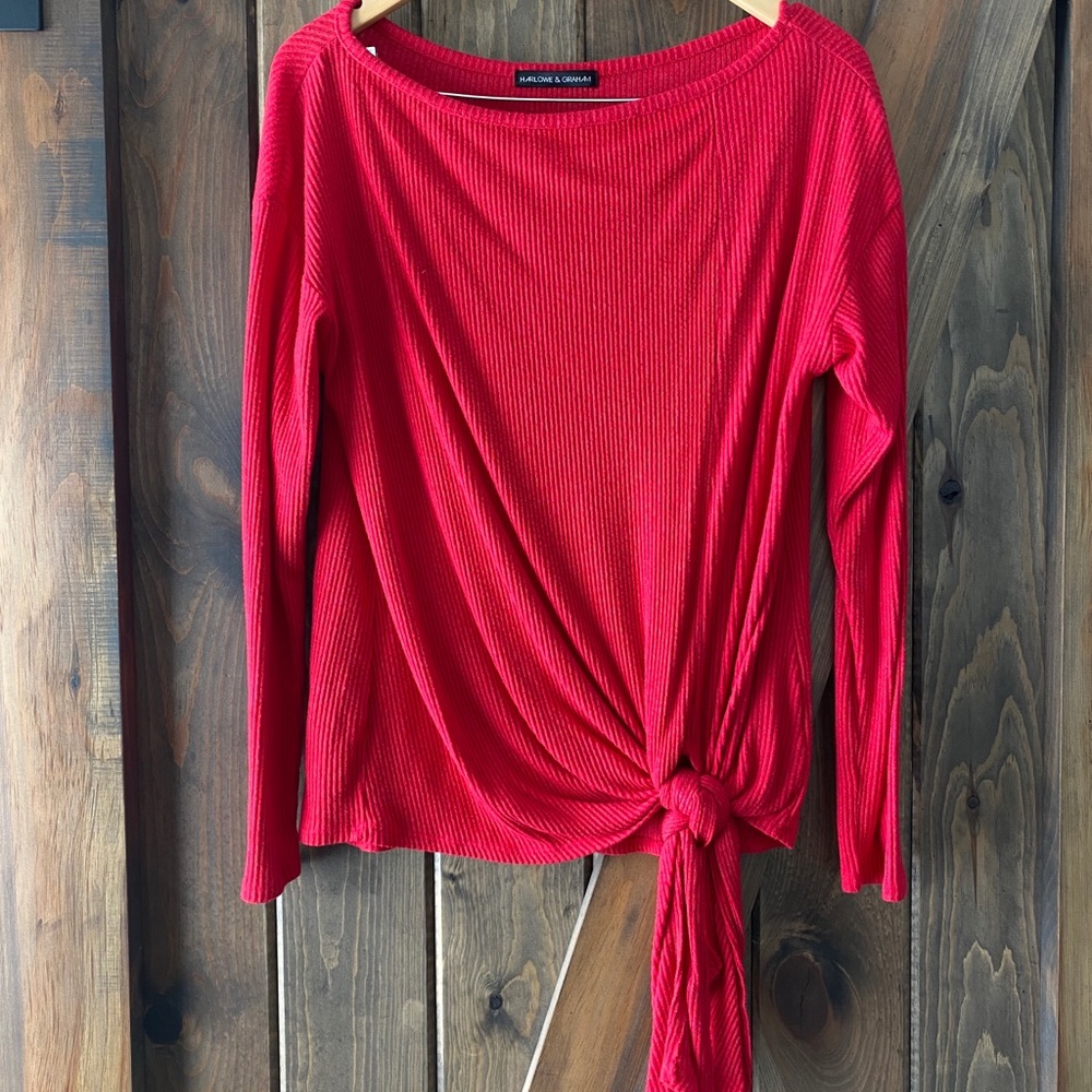 Red Long Sleeve Top